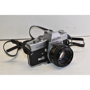 Minolta SR-T 101 Film Camera Silver Unisex OS 50mm f1.7 Rokkor-X Lens Untested